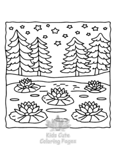 Printable Secret Forest coloring sheet for preschoolers