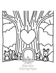 Simple Secret Forest coloring page for toddlers
