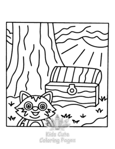 Easy Secret Forest coloring sheet for young children