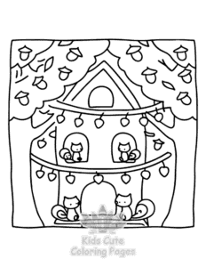 Secret Forest coloring page for boys, printable at home