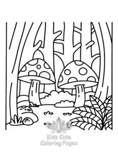 Secret Forest coloring page for classroom activities