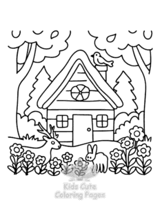 Easy Secret Forest coloring sheet for young children