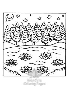 Secret Forest coloring page for girls, free to print