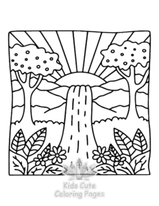Secret Forest coloring page for classroom activities