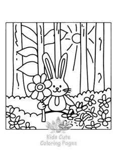 Easy Secret Forest coloring sheet for young children