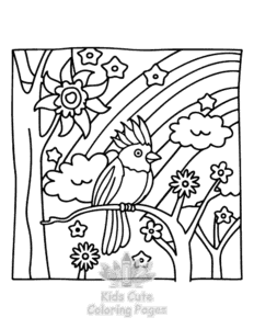 Secret Forest coloring page for boys, printable at home