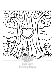 Secret Forest coloring page for girls, free to print