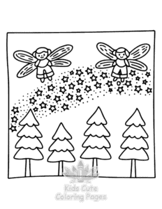 Simple Secret Forest coloring page for toddlers