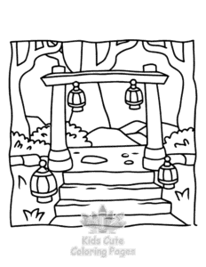 Free printable Secret Forest coloring page for kids