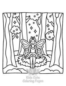 Easy Secret Forest coloring sheet for young children