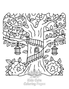 Simple Secret Forest coloring page for toddlers