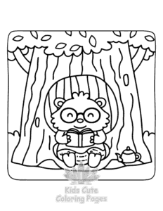 Simple Secret Forest coloring page for toddlers