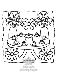 Easy Secret Forest coloring sheet for young children