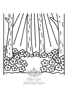 Secret Forest coloring page for classroom activities