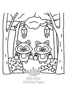 Easy Secret Forest coloring sheet for young children