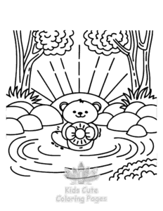 Secret Forest coloring page for boys, printable at home