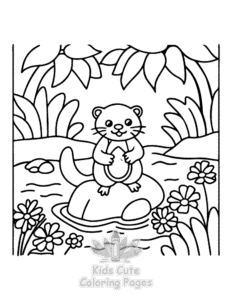 Simple Secret Forest coloring page for toddlers