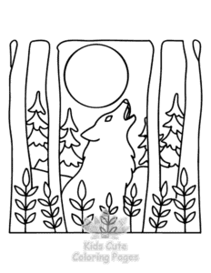 Printable Secret Forest coloring sheet for preschoolers