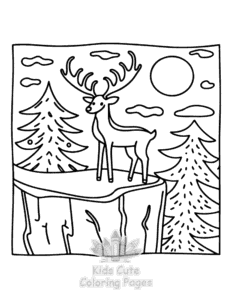 Easy Secret Forest coloring sheet for young children