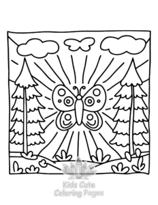 Secret Forest coloring page for girls, free to print