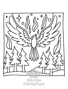 Secret Forest coloring page for classroom activities