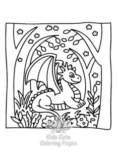 Easy Secret Forest coloring sheet for young children