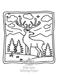 Secret Forest coloring page for girls, free to print
