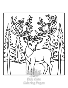 Secret Forest coloring page for boys, printable at home