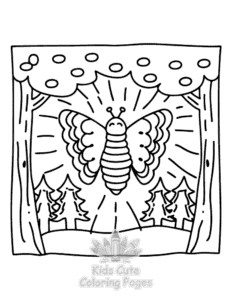 Simple Secret Forest coloring page for toddlers