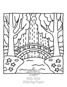 Free printable Secret Forest coloring page for kids