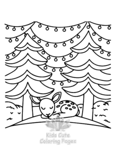 Secret Forest coloring page for classroom activities