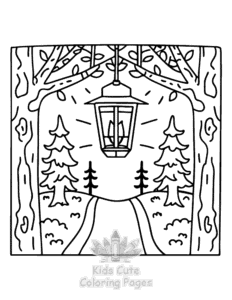 Easy Secret Forest coloring sheet for young children