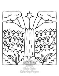 Free printable Secret Forest coloring page for kids