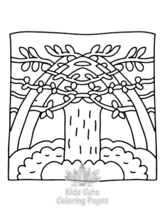 Printable Secret Forest coloring sheet for preschoolers