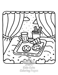 Simple Self Love Girl Therapy coloring page for toddlers