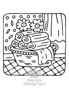 Simple Self Love Girl Therapy coloring page for toddlers