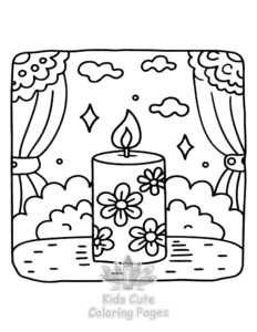Simple Self Love Girl Therapy coloring page for toddlers