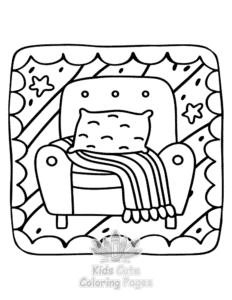 Printable Self Love Girl Therapy coloring sheet for preschoolers
