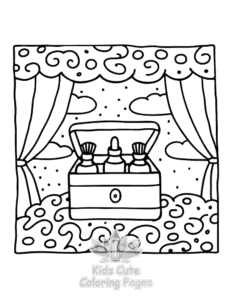 Easy Self Love Girl Therapy coloring sheet for young children