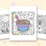 Self Love Girl Therapy coloring pages: a crayon colored sample and free printable sheets
