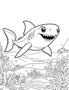 Free Shark coloring pages to print at home