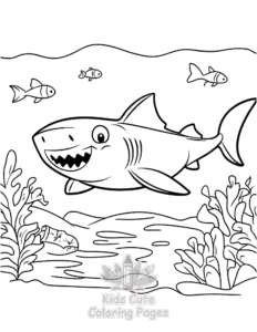 Free Shark coloring pages to print at home
