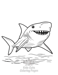 Printable Shark coloring sheet for preschoolers
