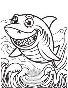Free printable Shark coloring page for kids