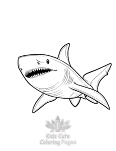 Free printable Shark coloring page for kids
