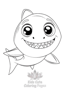 Shark coloring page for classroom activities