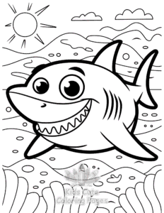 Free Shark coloring pages to print at home