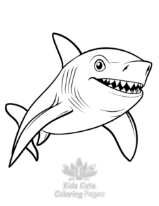 Printable Shark coloring sheet for preschoolers