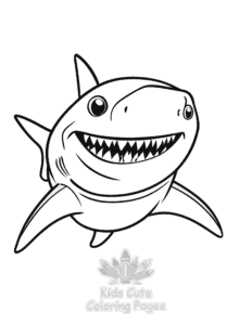 Printable Shark coloring sheet for preschoolers
