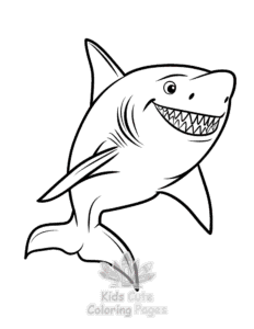 Shark coloring page for classroom activities